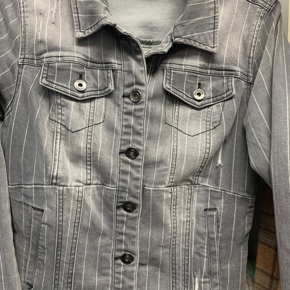 Tribal Gray Denim Jacket - Picture 3 of 6